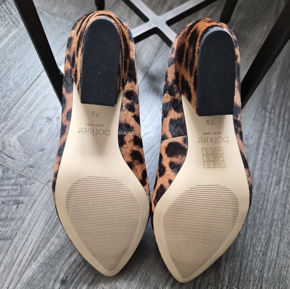 Botkier New York Leopard Print Calf Hair Pointed Toe Pumps Heels 7.5 - Picture 7 of 7